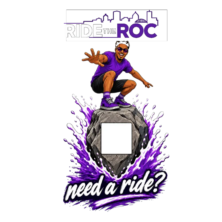 RideTheROC profile QR hoodie
