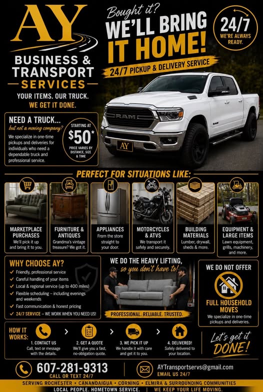 AY Business & Transportation Services profile ad